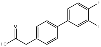 4-BIPHENYL-3',4'-DIFLUORO-ACETIC ACID Struktur
