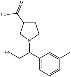1-(2-AMINO-1-M-TOLYL-ETHYL)-PYRROLIDINE-3-CARBOXYLIC ACID Structure