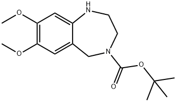 4-BOC-7,8-DIMETHOXY-2,3,4,5-TETRAHYDRO-1H-BENZO[E][1,4]DIAZEPINE Struktur