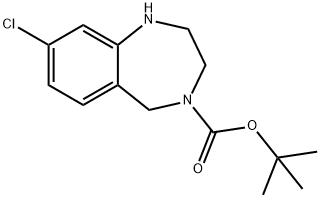 4-BOC-8-CHLORO-2,3,4,5-TETRAHYDRO-1H-BENZO[E][1,4]DIAZEPINE Struktur