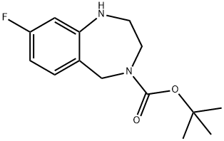 4-BOC-8-FLUORO-2,3,4,5-TETRAHYDRO-1H-BENZO[E][1,4]DIAZEPINE Struktur