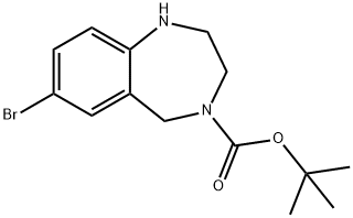 4-BOC-7-BROMO-2,3,4,5-TETRAHYDRO-1H-BENZO[E][1,4]DIAZEPINE Struktur