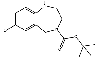 4-BOC-7-HYDROXY-2,3,4,5-TETRAHYDRO-1H-BENZO[E][1,4]DIAZEPINE Struktur