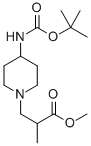 3-(4-BOC-AMINO-PIPERIDIN-1-YL)-2-METHYL-PROPIONIC ACID METHYL ESTER Struktur