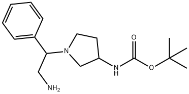 3-N-BOC-AMINO-1-(2-AMINO-1-PHENYLETHYL)-PYRROLIDINE Struktur