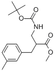 METHYL 2-N-BOC-2-AMINOMETHYL)-3-M-TOLYL-PROPIONATE Struktur
