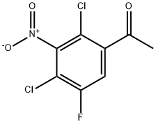 2,4-二氯-5-氟-3-硝基苯乙酮 結構式