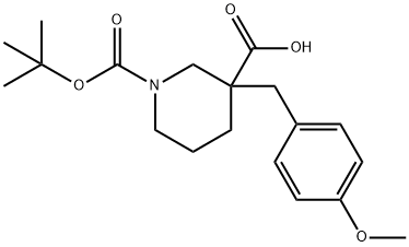 1-[(TERT-BUTYL)OXYCARBONYL]-3-(4-METHOXYBENZYL)PIPERIDINE-3-CARBOXYLIC ACID Struktur