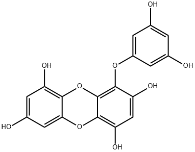 4-(3,5-ジヒドロキシフェノキシ)ジベンゾ-p-ジオキシン-1,3,6,8-テトラオール 化學(xué)構(gòu)造式