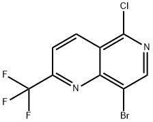 8-BROMO-5-CHLORO-2-(TRIFLUOROMETHYL)-1,6-NAPHTHYRIDINE Struktur