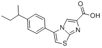 3-[4-(1-METHYLPROPYL)PHENYL]IMIDAZO[2,1-B]THIAZOLE-6-CARBOXYLIC ACID Structure