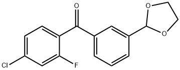 4-CHLORO-3'-(1,3-DIOXOLAN-2-YL)-2-FLUOROBENZOPHENONE price.