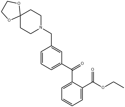 2-CARBOETHOXY-3'-[8-(1,4-DIOXA-8-AZASPIRO[4.5]DECYL)METHYL]BENZOPHENONE price.