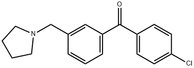 4'-CHLORO-3-PYRROLIDINOMETHYL BENZOPHENONE Structure