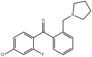 4-CHLORO-2-FLUORO-2'-PYRROLIDINOMETHYL BENZOPHENONE Struktur