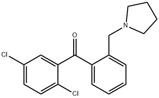2,5-DICHLORO-2'-PYRROLIDINOMETHYL BENZOPHENONE Struktur