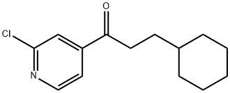 1-(2-CHLORO-PYRIDIN-4-YL)-3-CYCLOHEXYL-PROPAN-1-ONE Structure