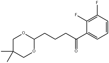 2',3'-DIFLUORO-4-(5,5-DIMETHYL-1,3-DIOXAN-2-YL)BUTYROPHENONE Struktur