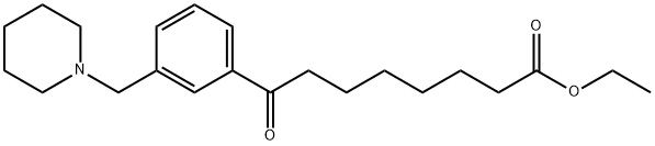 ETHYL 8-OXO-8-[3-(PIPERIDINOMETHYL)PHENYL]OCTANOATE Struktur