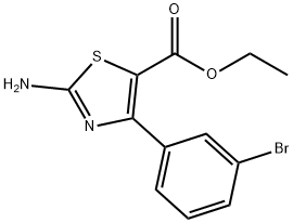 Ethyl-2-aMino-4-(3-broMophenyl)1,3-thiazole-5-carboxylate Struktur