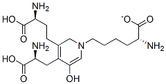 (2R)-2-amino-6-[4-[(2S)-2-amino-2-carboxy-ethyl]-5-[(3S)-3-amino-3-carboxy-propyl]-3-hydroxy-pyridin-1-yl]hexanoate Struktur