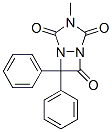 1,3,5-Triazabicyclo3.2.0heptane-2,4,6-trione, 3-methyl-7,7-diphenyl- Struktur