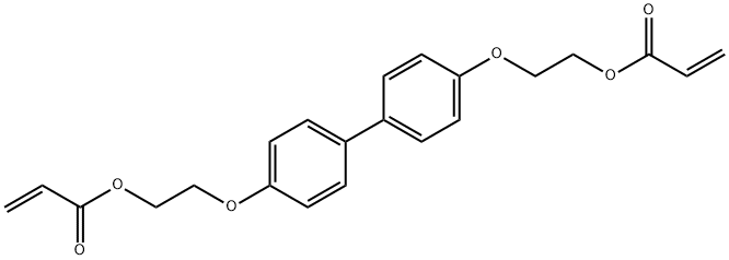 2-Propenoic acid, [1,1'-biphenyl]-4,4'-diylbis(oxy-2,1-ethanediyl)ester(9CI) 。 2-Propenoic acid,[1,1'-biphenyl]-4,4'-diylbis(oxy-2,1-ethanediyl)ester(9CI) 。 Struktur