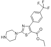 ETHYL 2-PIPERAZINE-4-(4-TRIFLUOROMETHYL)PHENYL THIAZOLE-5-CARBOXYLATE Struktur