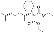 DIETHYL 2-CYCLOHEXYL-2-(2,6-DIMETHYL-1,5-HEPTADIENYL)MALONATE Struktur