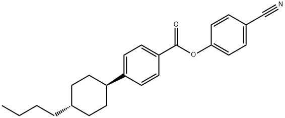 4-cyanophenyl trans-4-(4-butylcyclohexyl)benzoate Struktur