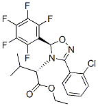 (S)-ETHYL 2-((R)-3-(2-CHLOROPHENYL)-5-(PERFLUOROPHENYL)-1,2,4-OXADIAZOL-4(5H)-YL)-3-METHYLBUTANOATE Struktur