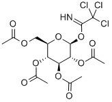 2,3,4,6-四-O-乙?；?Β-D-吡喃半乳糖?；?2,2,2-三氯代亞氨乙酸酯 結構式