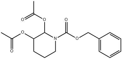 2,3-Bis(acetyloxy)-1-piperidinecarboxylic Acid Phenylmethyl Ester Struktur
