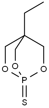 4-Ethyl-2,6,7-trioxa-1-phosphabicyclo[2.2.2]octane1-sulfide Struktur