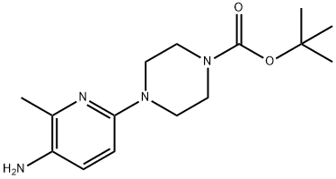 4-(5-AMINO-6-METHYL-2-PYRIDINYL)-1-PIPERAZINECARBOXYLIC ACID 1,1-DIMETHYLETHYL ESTER Struktur