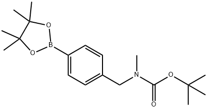 4-(N-BOC-N-甲基胺甲基)苯硼酸頻哪醇酯 結(jié)構(gòu)式