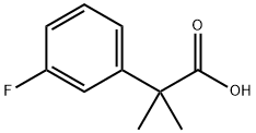 2-(3-Fluorophenyl)-2-methylpropanoic acid Struktur