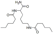 2,6-bis[(1-oxohexyl)amino]hexanamide Struktur