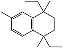 1,4-diethyl-1,4,6-trimethyl-tetralin Struktur