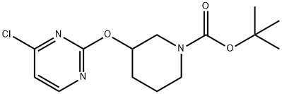 3-[(4-Chloro-2-pyriMidinyl)oxy]-1-piperidinecarboxylic acid tert-butyl ester Struktur
