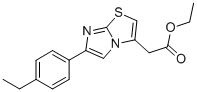 6-(4-ETHYLPHENYL)IMIDAZO[2,1-B]THIAZOLE-3-ACETIC ACID ETHYL ESTER Structure
