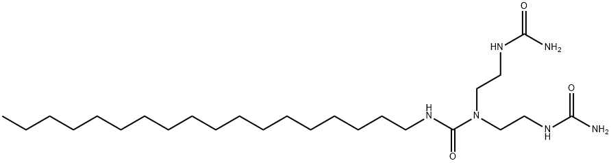 1,1-bis[2-(carbamoylamino)ethyl]-3-octadecylurea Struktur