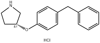 (R)-3-(4-BENZYLPHENOXY)PYRROLIDINE HYDROCHLORIDE Struktur