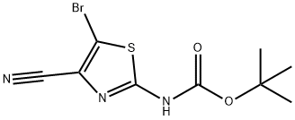 Carbamic  acid,  N-(5-bromo-4-cyano-2-thiazolyl)-,  1,1-dimethylethyl  ester Struktur