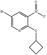 5-Bromo-2-cyclobutoxy-3-nitro-pyridine Struktur