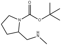 2-[(甲基氨基)甲基]吡咯烷-1-甲酸叔丁酯 結(jié)構(gòu)式