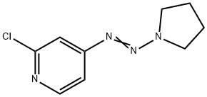 2-chloro-4-[(pyrrolidin-1-yl)diazenyl]pyridine Struktur