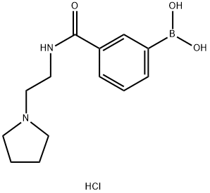 3-[2-(1-吡咯烷基)乙基氨甲酰基]苯硼酸鹽酸鹽 結構式