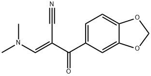 2-[(DIMETHYLAMINO)METHYLENE]-3-(3,4-METHYLENEDIOXYPHENYL)-3-OXO-PROPANENITRILE Struktur
