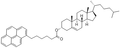 3BETA-HYDROXY-5-CHOLESTENE 3-[6-(1-PYRENE)HEXANOATE] Structure